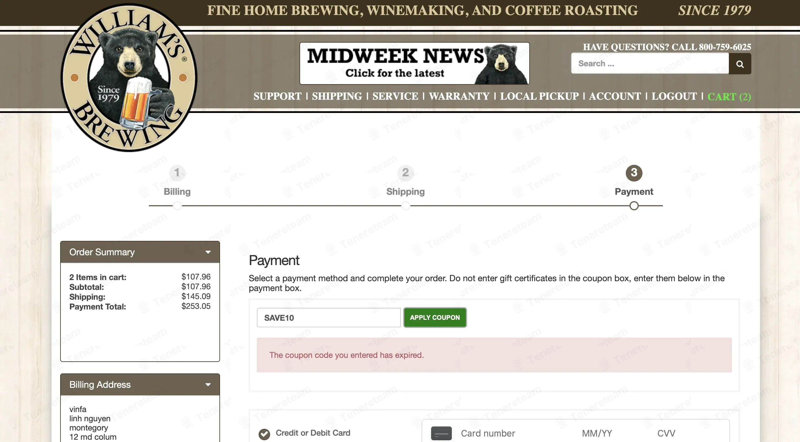Williams Brewing coupon code: $10 off with SAVE10. Tested and valid as 1 day ago.