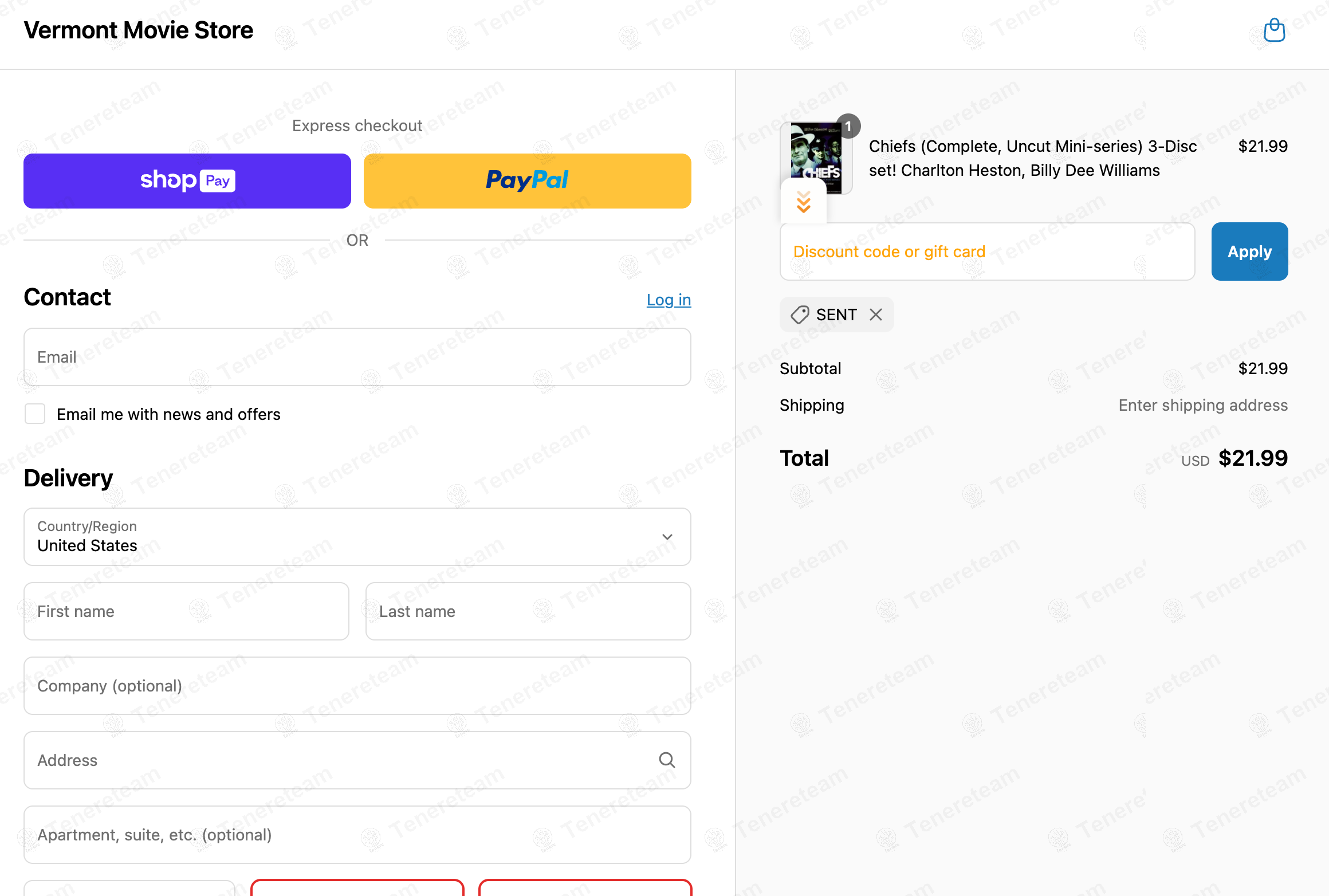 Vermont Movie Store coupon code: Sale off with SENT. Tested and valid as 1 year ago.