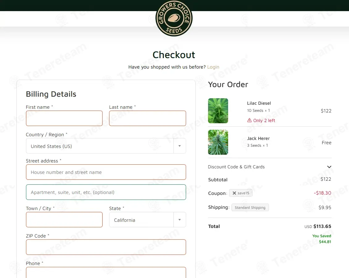 Growers Choice coupon code: 15% off with SAVE15. Tested and valid as 1 month ago.