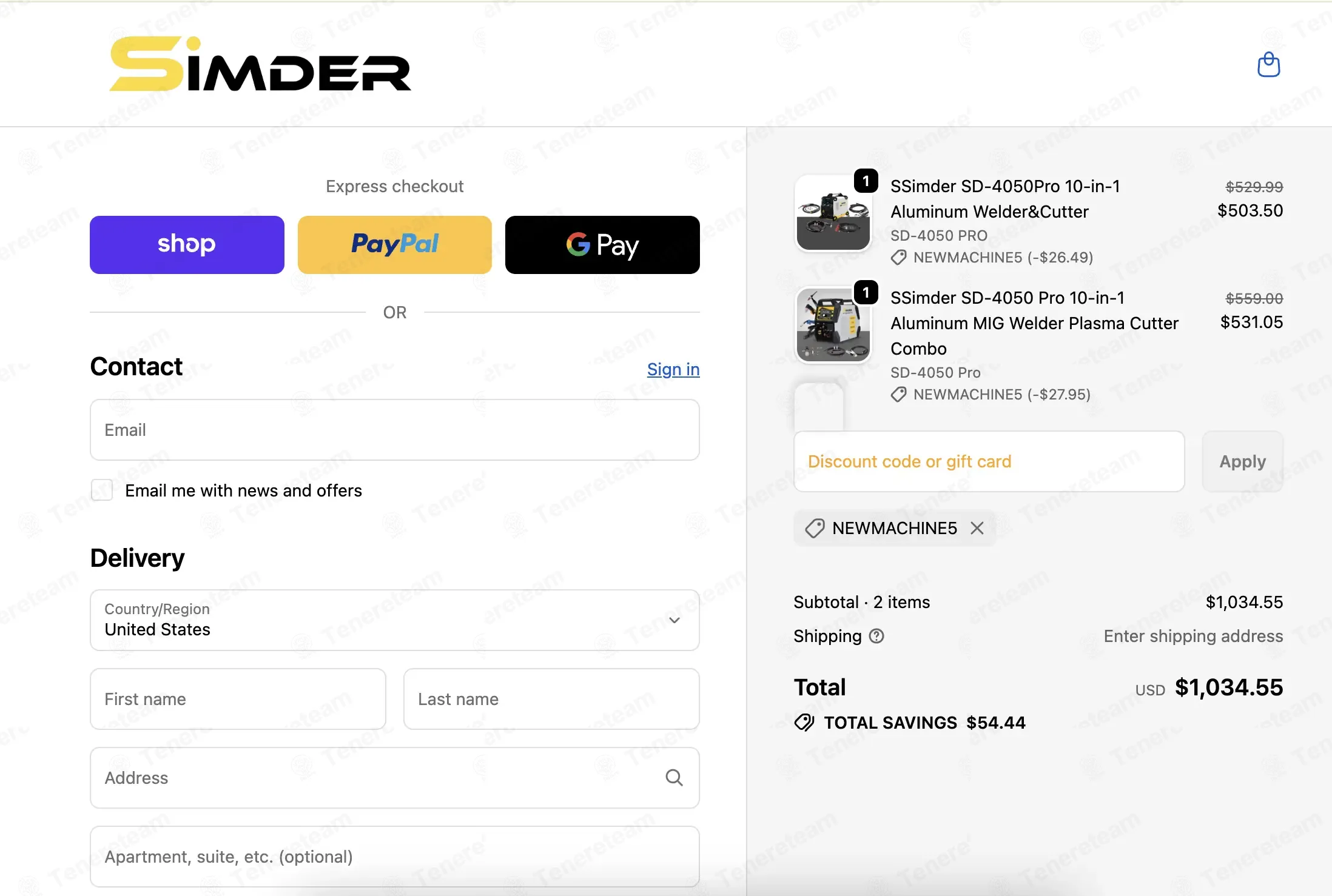 Ssimder coupon code: 5% off with NewMachine5. Tested and valid as 1 week ago.