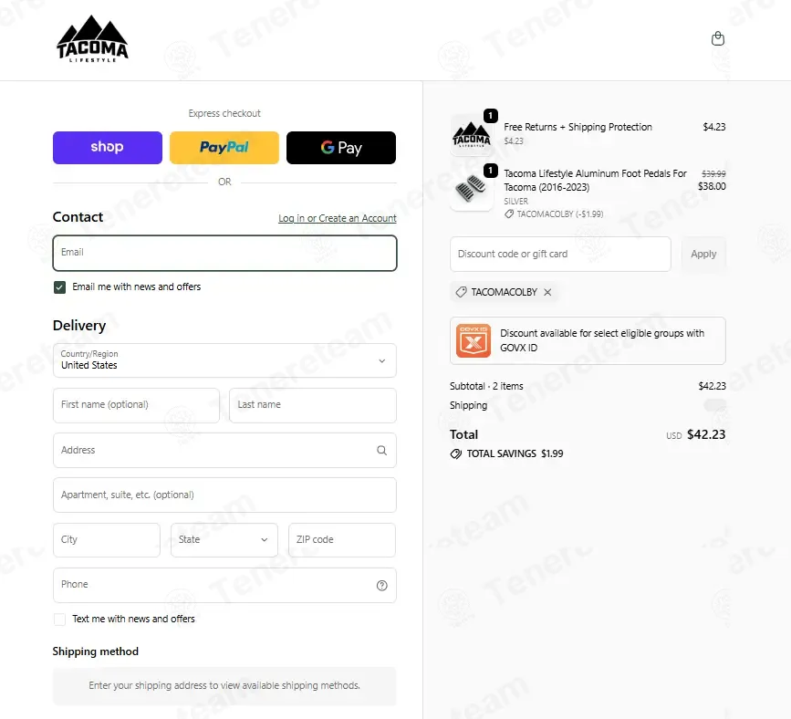 Tacoma Lifestyle coupon code: 5% off with TACOMACOLBY. Tested and valid as 3 months ago.