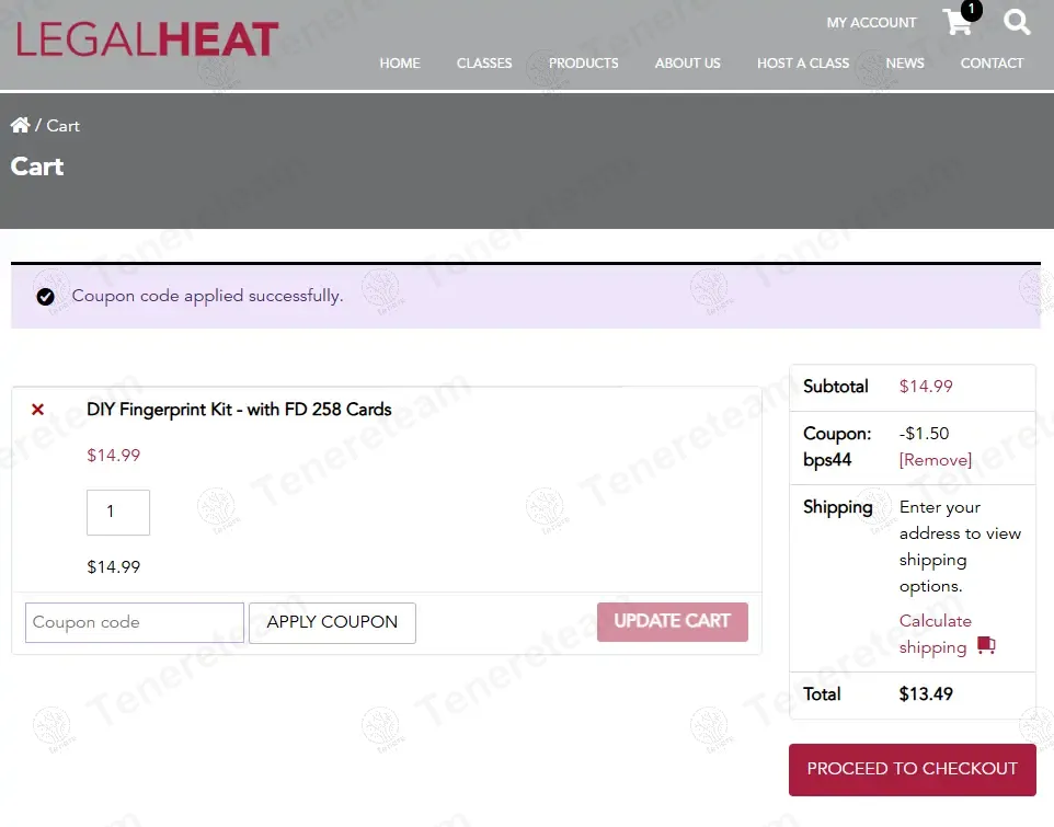 Legal Heat apply coupon code