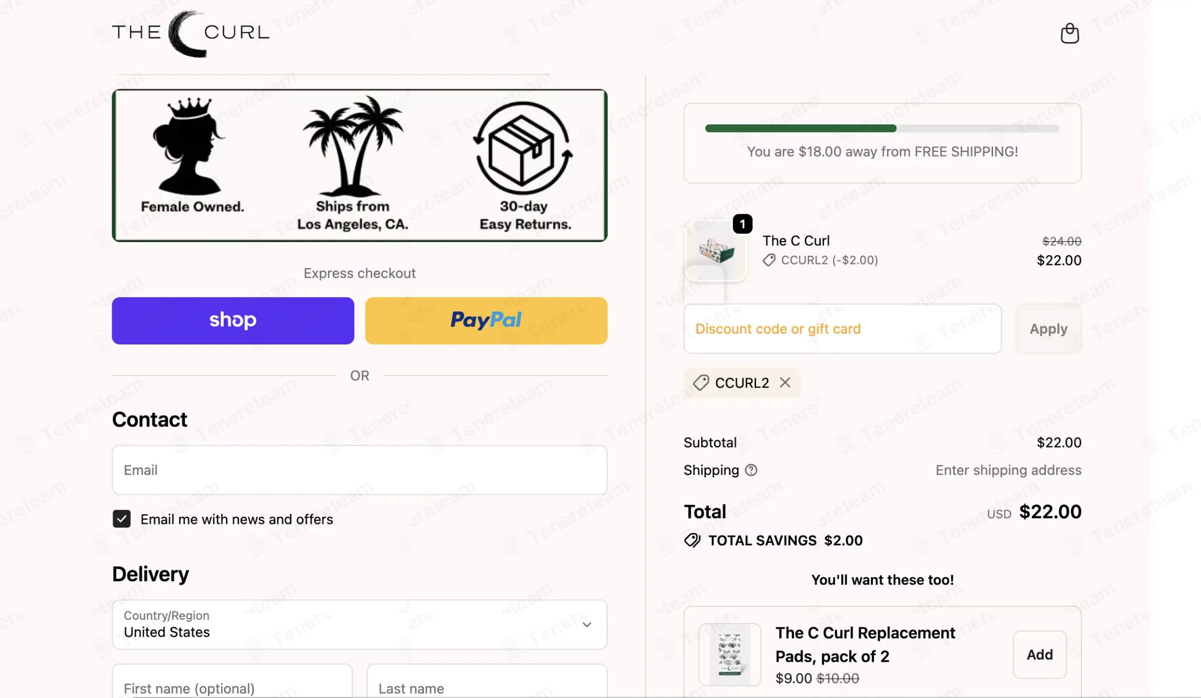 The C Curl coupon code: $2 off with CCURL2. Tested and valid as 4 weeks ago.