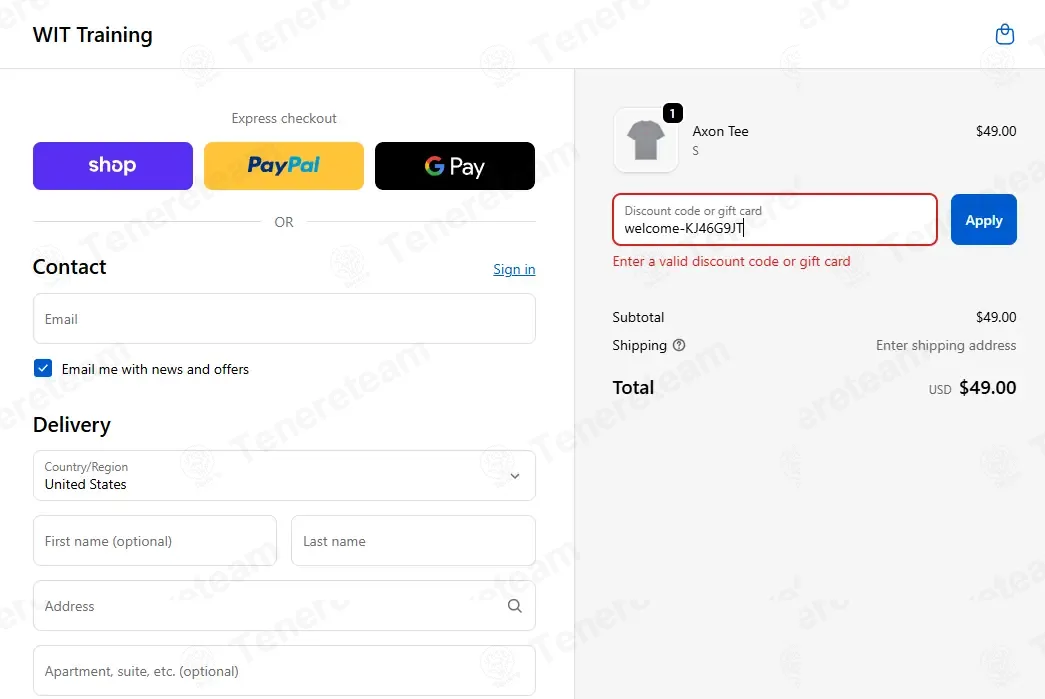 Wit Fitness coupon code: 10% off with welcome-KJ46G9JT. Tested and valid as 2 weeks ago.