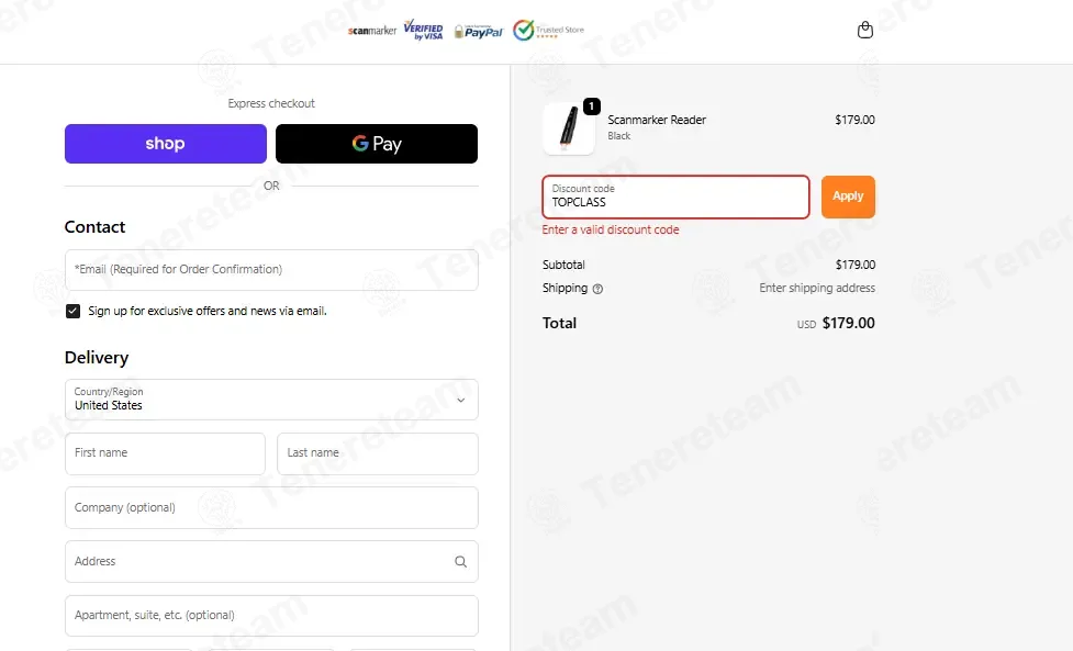 Scanmarker coupon code: 15% off with TOPCLASS. Tested and valid as 4 months ago.