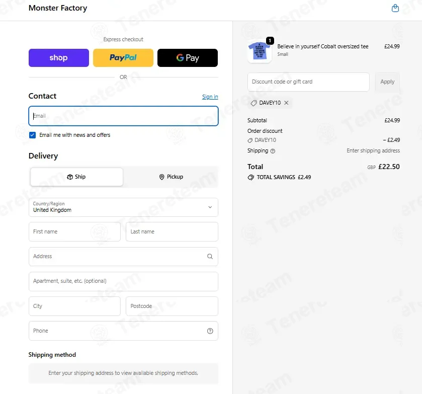 Monster Factory coupon code: 10% off with DAVEY10. Tested and valid as 6 days ago.