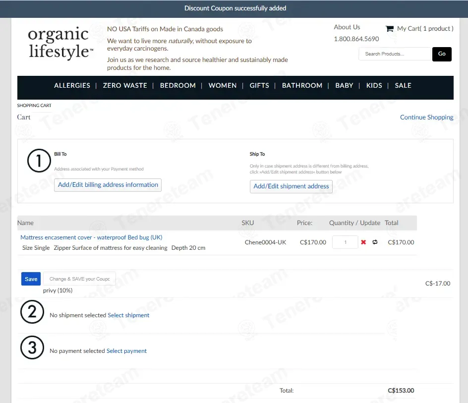 Organic Lifestyle coupon code: 10% off with privy. Tested and valid as 1 day ago.