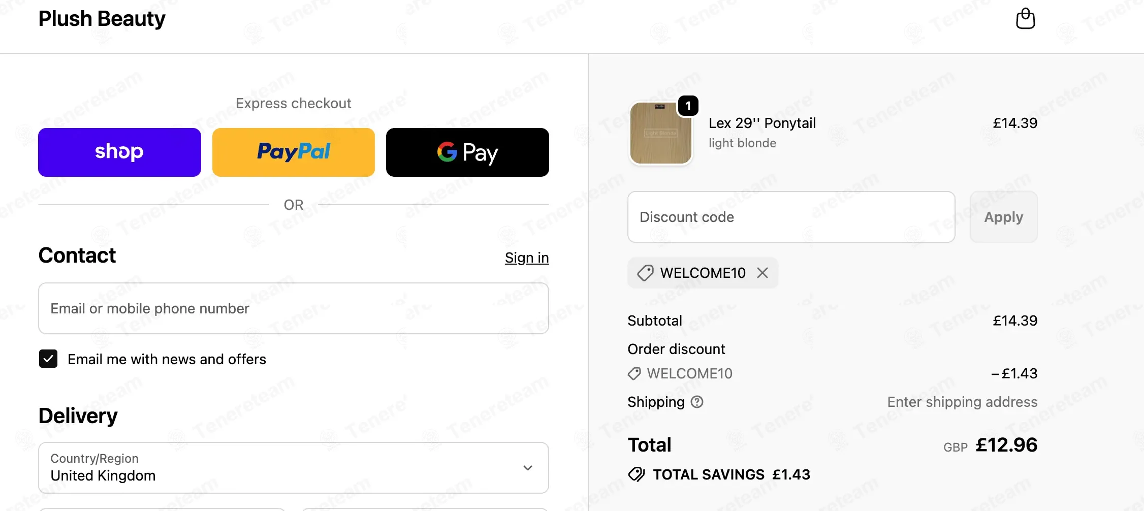 Plush Beauty Shop coupon code: 10% off with WELCOME10. Tested and valid as 1 week ago.