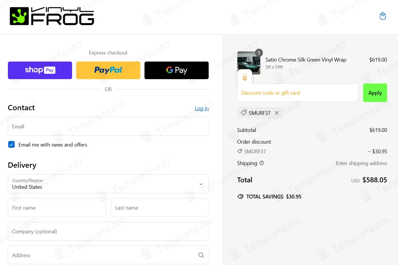 Vinyl Frog coupon code: 5% off with SMURF37. Tested and valid as 8 months ago.