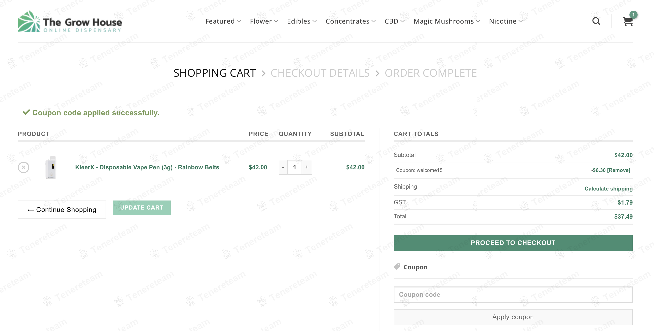 The Grow House coupon code: 15% off with welcome15. Tested and valid as 5 days ago.