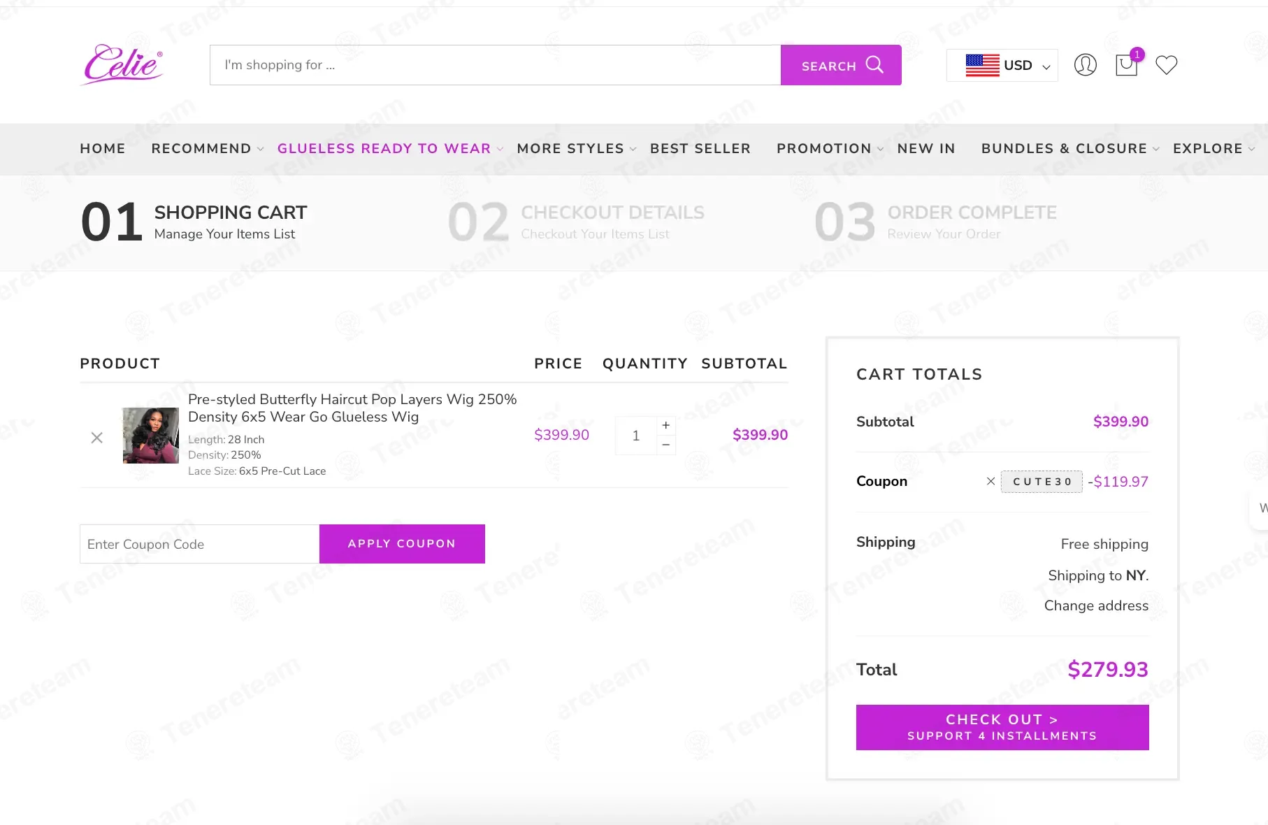 Celie Hair coupon code: 30% off with CUTE30. Tested and valid as 9 months ago.