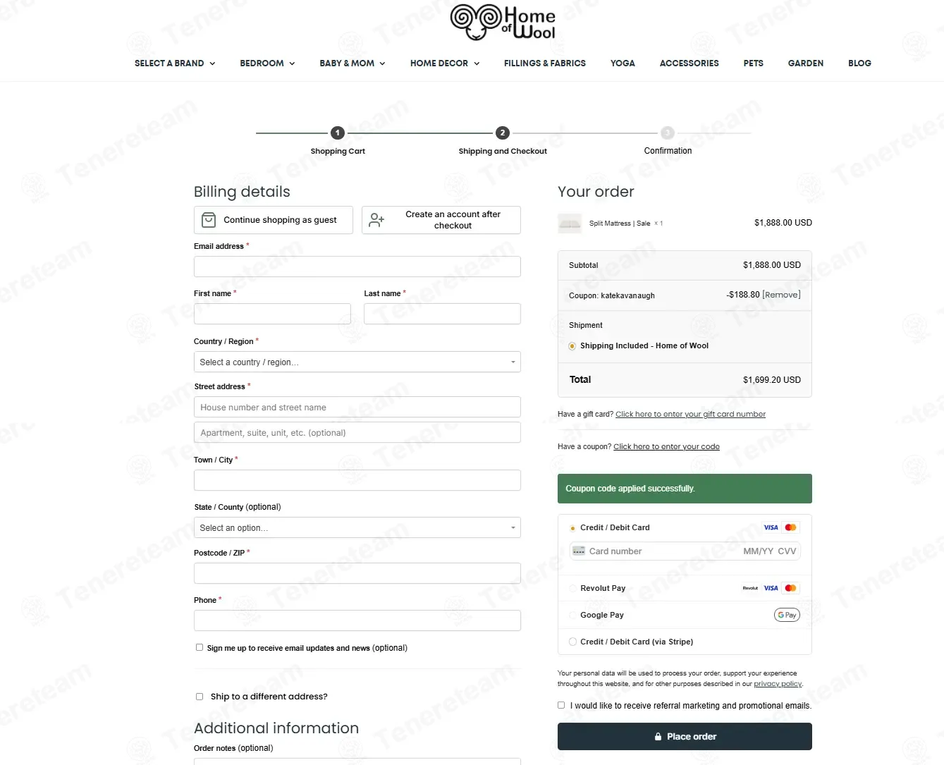 Home Of Wool coupon code verified as working at checkout