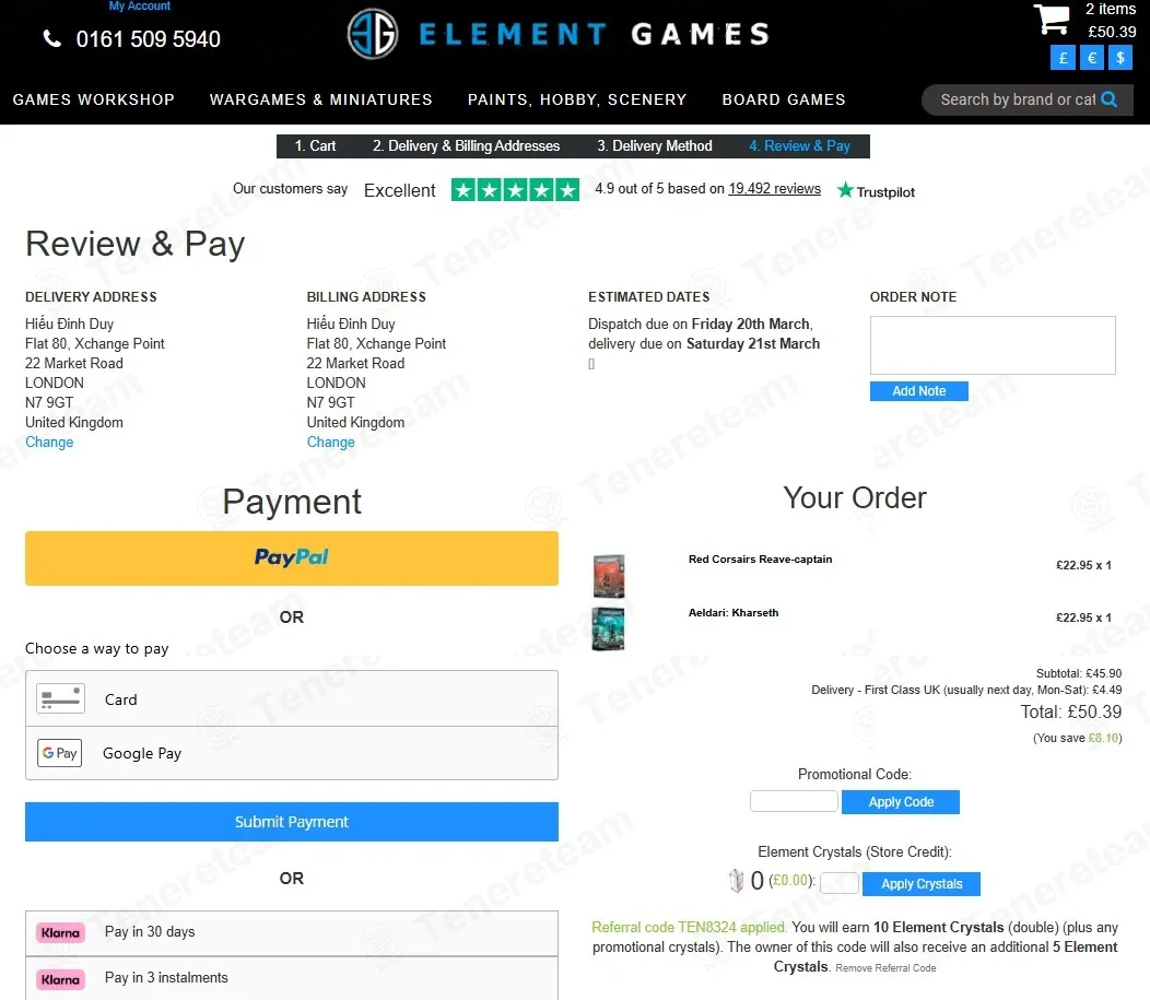 Element Games coupon code: Sale off with TEN8324. Tested and valid as 3 weeks ago.
