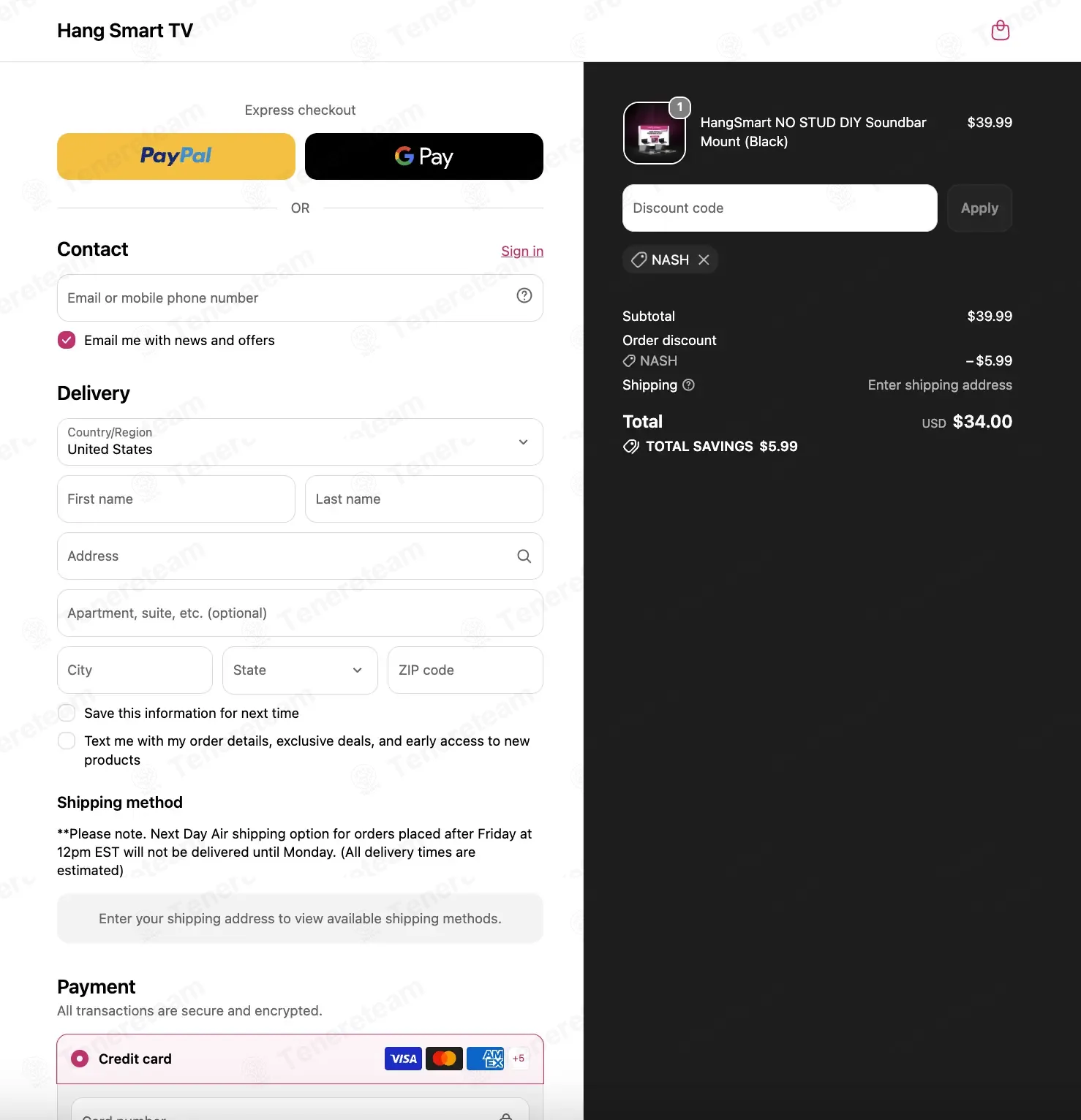 Hang Smart TV coupon code verified as working at checkout