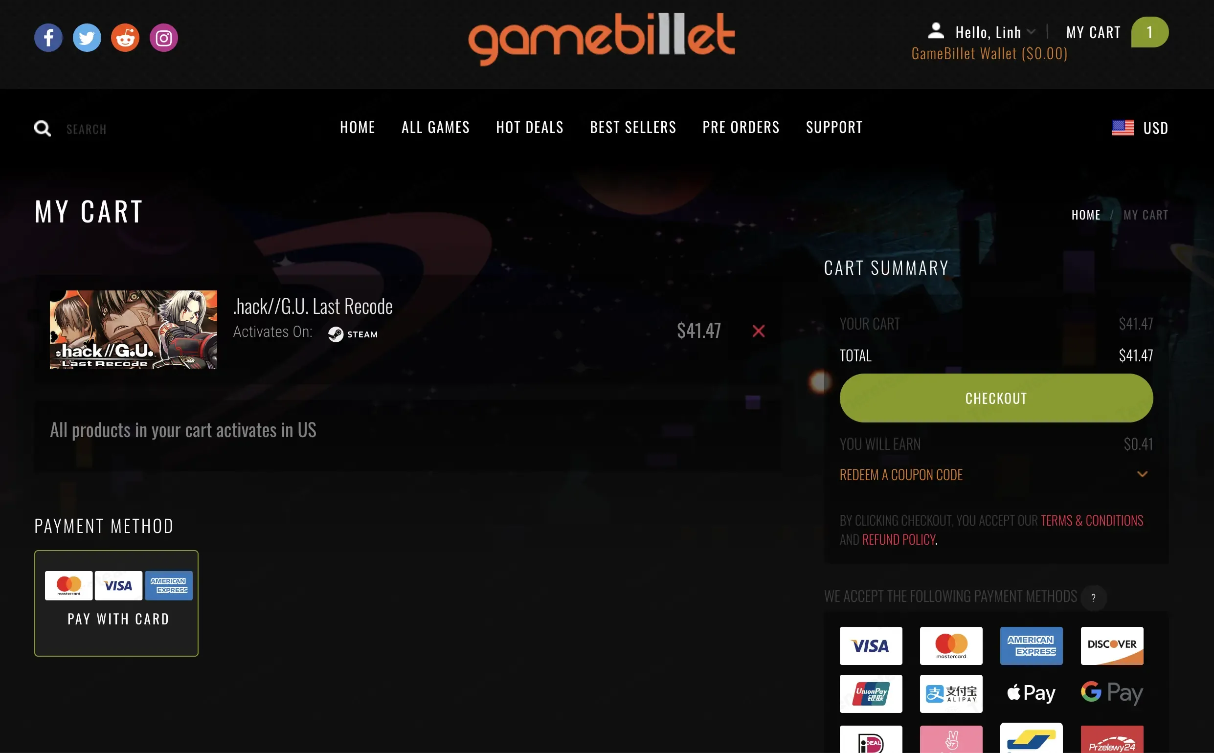 GameBillet coupon code: 10% off with RAIDERS. Tested and valid as 4 weeks ago.