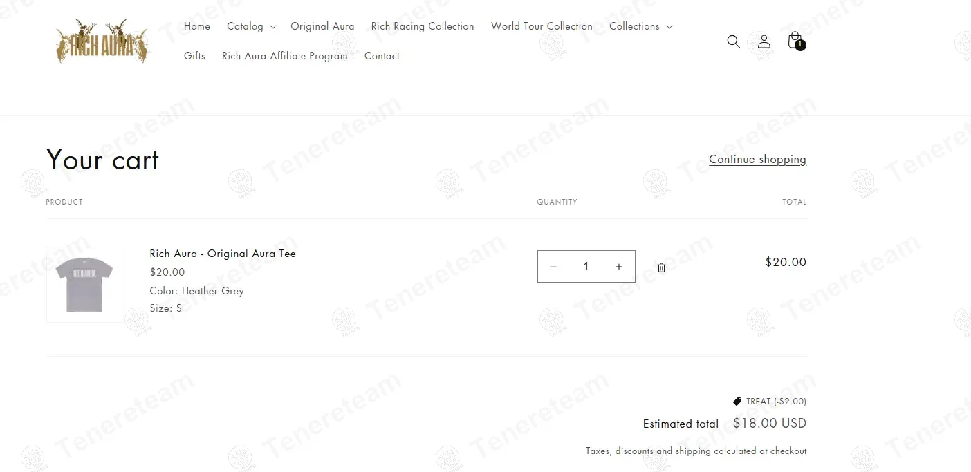 Rich Aura coupon code: 10% off with TREAT. Tested and valid as 1 year ago.