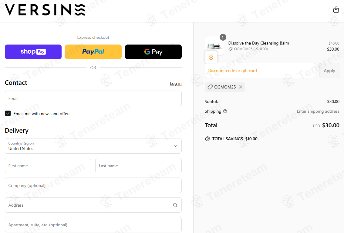 Versine Skincare coupon code: 25% off with OGMOM25. Tested and valid as 1 year ago.