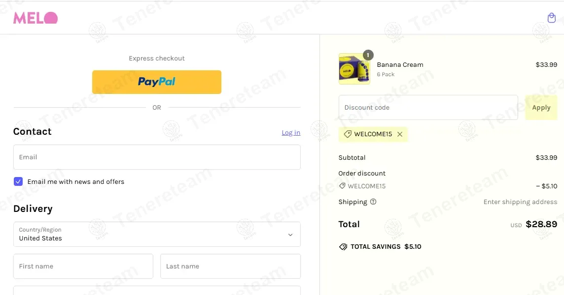 Drink Melo coupon code: 15% off with WELCOME15. Tested and valid as 1 year ago.