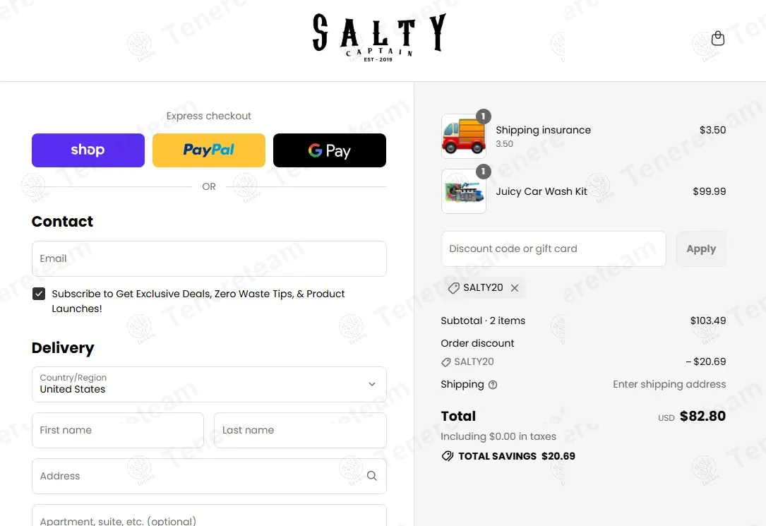 Salty Captain US coupon code: 20% off with SALTY20. Tested and valid as 7 months ago.