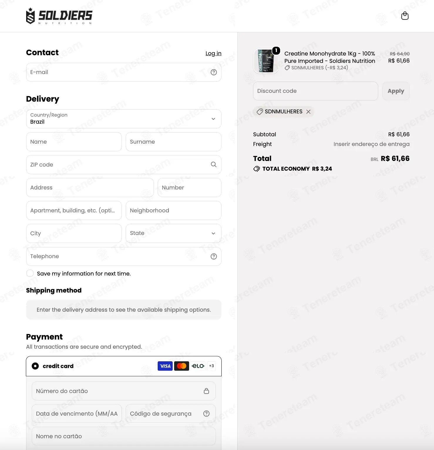 Soldiers Nutrition coupon code: 5% off with SDNMULHERES. Tested and valid as 1 week ago.