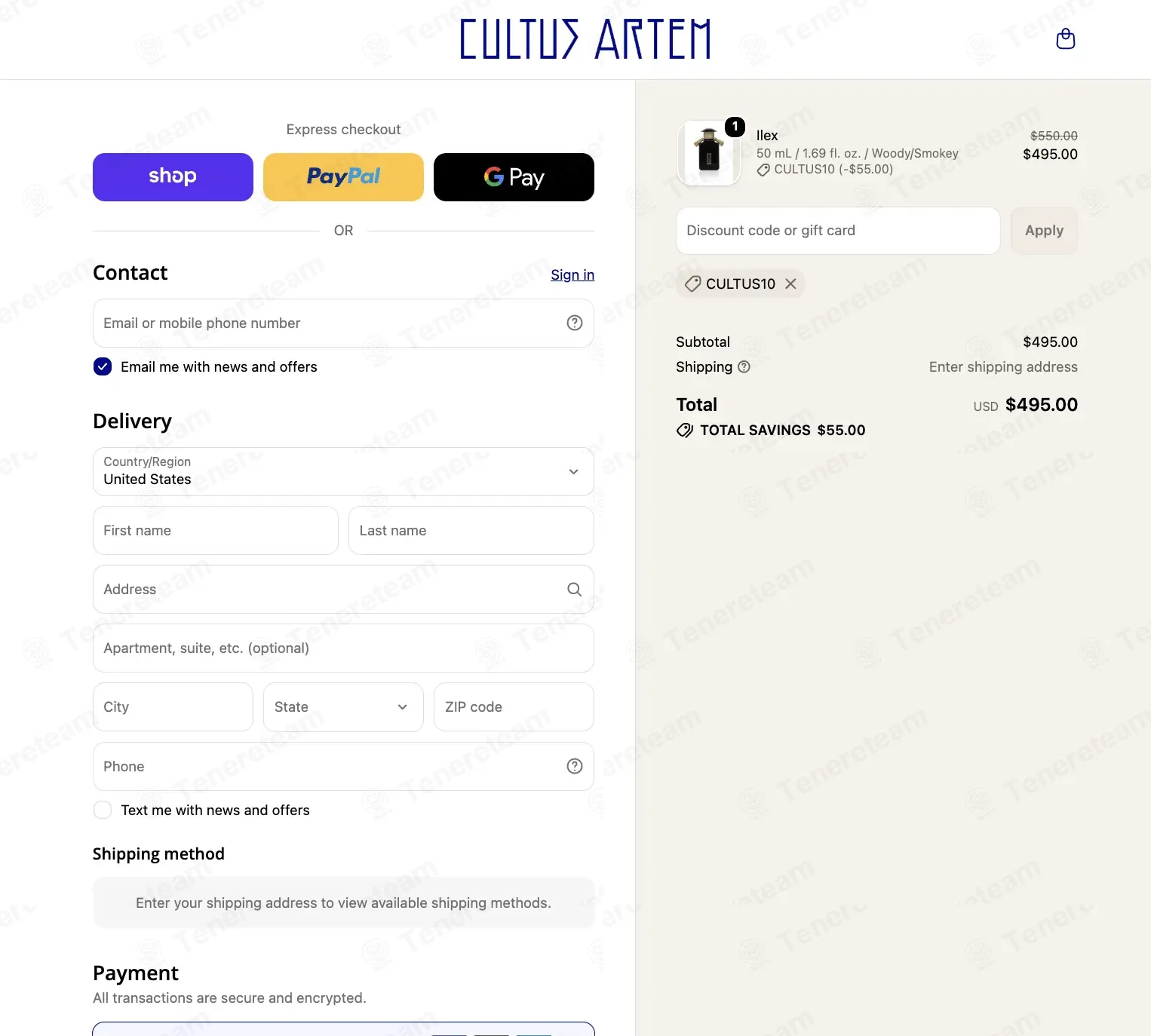 Cultus Artem coupon code: 10% off with CULTUS10. Tested and valid as 3 weeks ago.