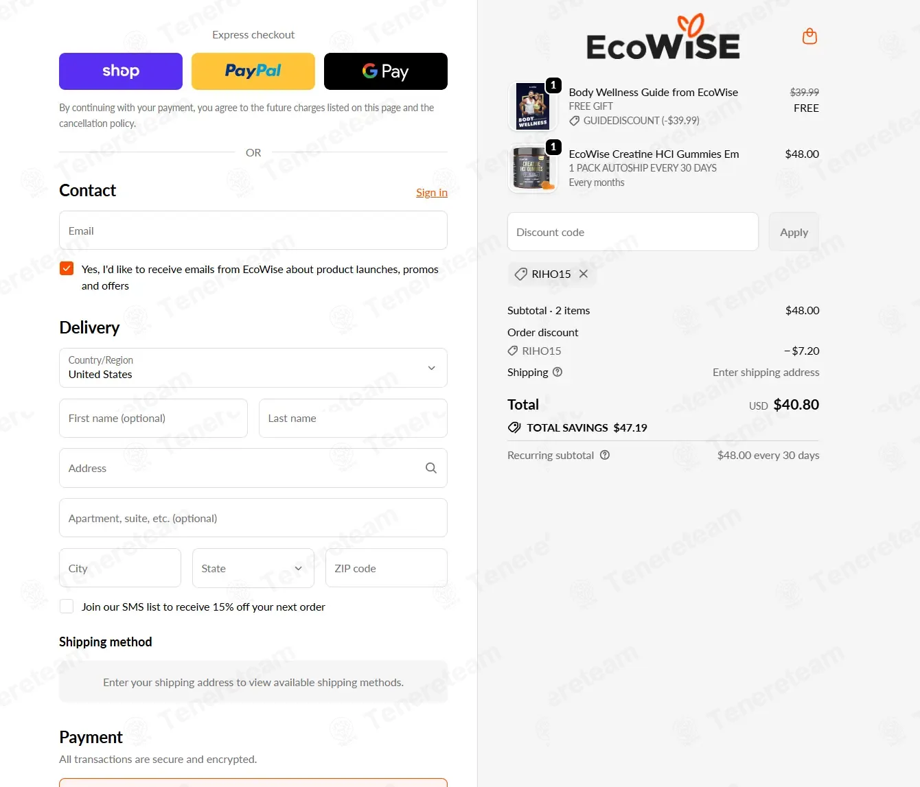 Ecowise Vitamins coupon code: 15% off with RIHO15. Tested and valid as 11 hours ago.