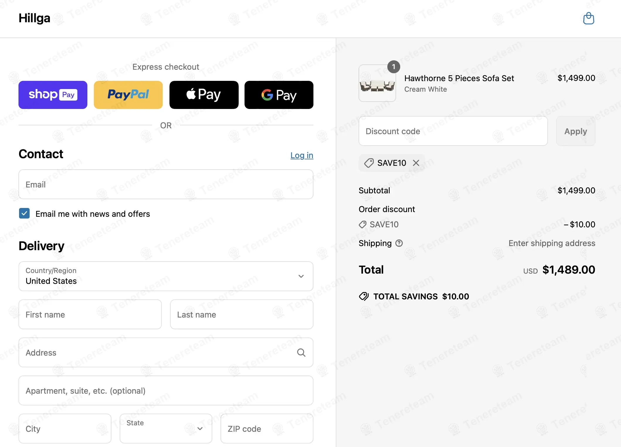 Hillga apply coupon code