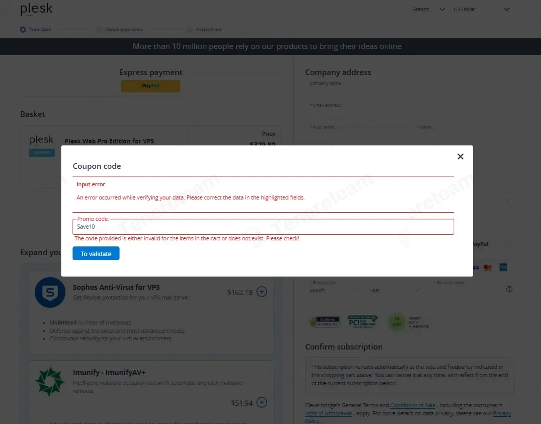 Plesk coupon code: 10% off with save10. Tested and valid as 1 month ago.