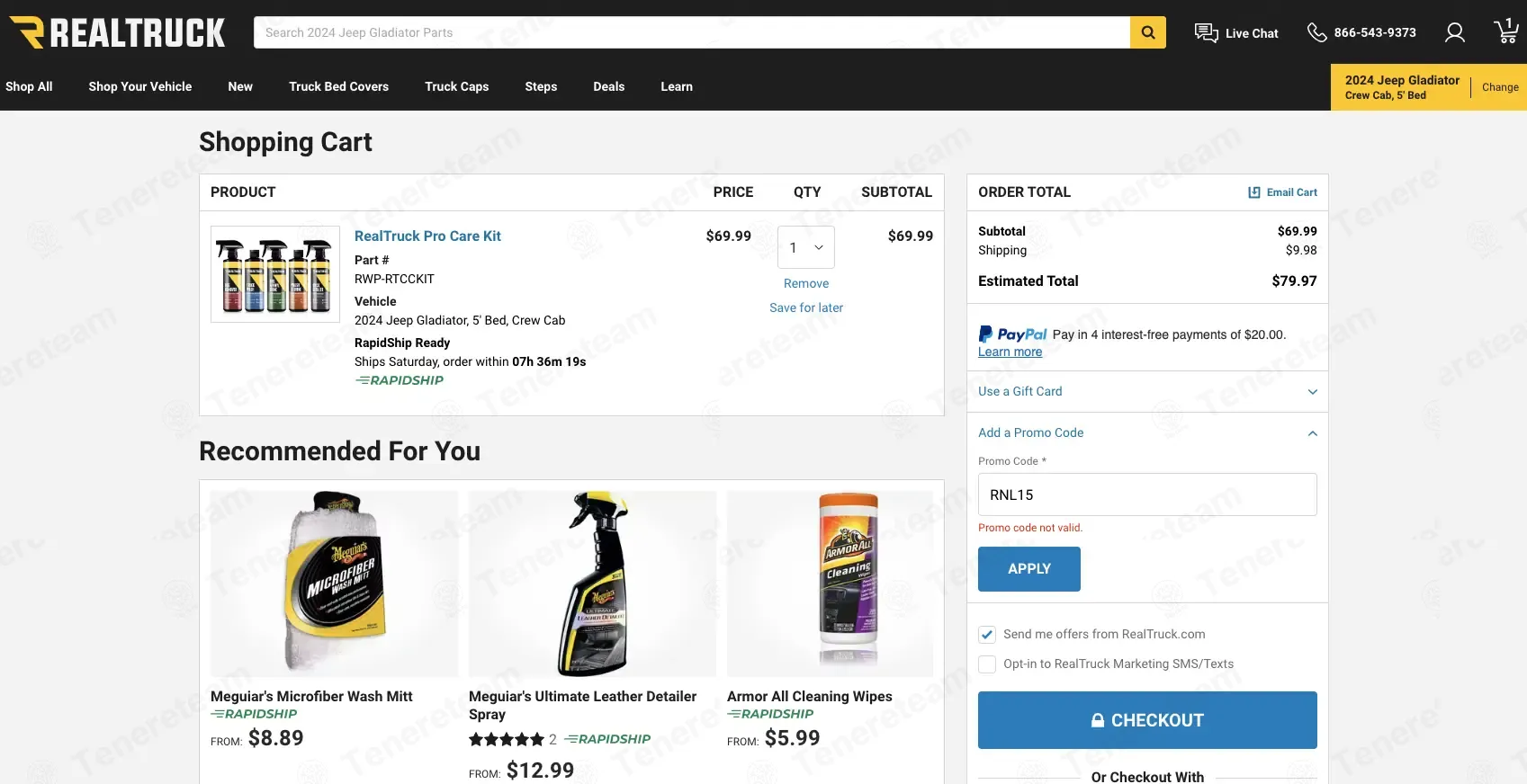 RealTruck coupon code: 15 off with RNL15. Tested and valid as 4 months ago.