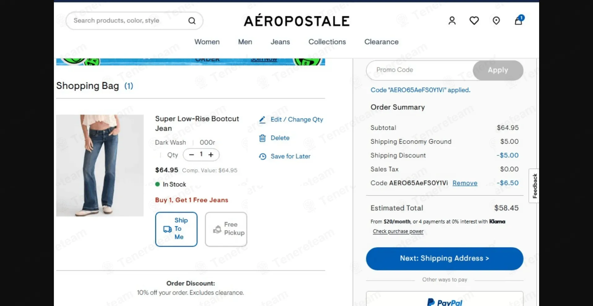 Aeropostale coupon code: Sale off with AERO65AeFS0Y1Vi. Tested and valid as 3 days ago.