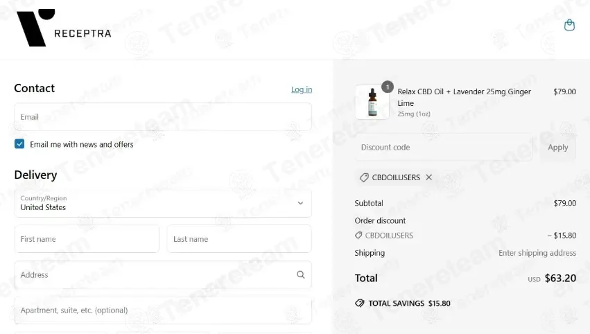 Receptra Naturals coupon code: 20% off with CBDOILUSERS. Tested and valid as 6 months ago.