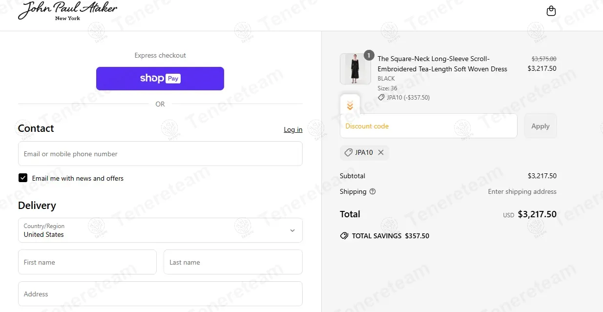 John Paul Ataker coupon code: 10% off with JPA10. Tested and valid as 1 year ago.