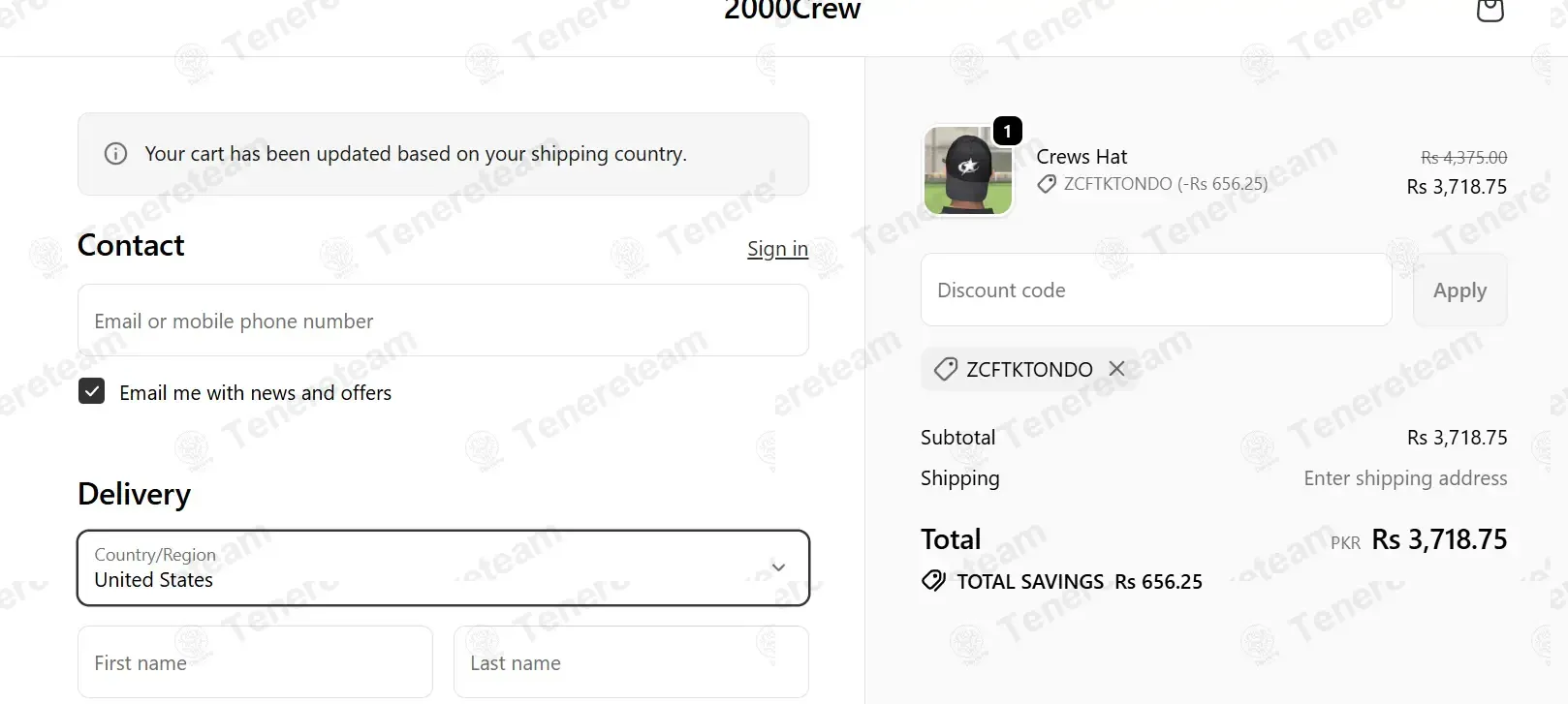 2000 Crews coupon code: 20% off with ZCFTKTONDO. Tested and valid as 7 months ago.