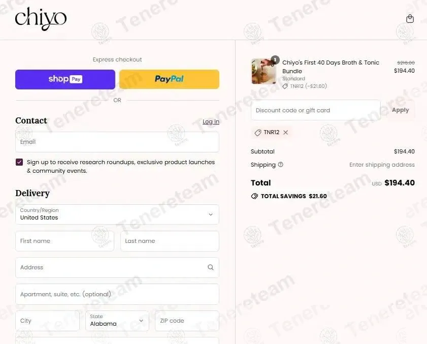 We Are Chiyo coupon code: 10% off with TNR12. Tested and valid as 2 months ago.