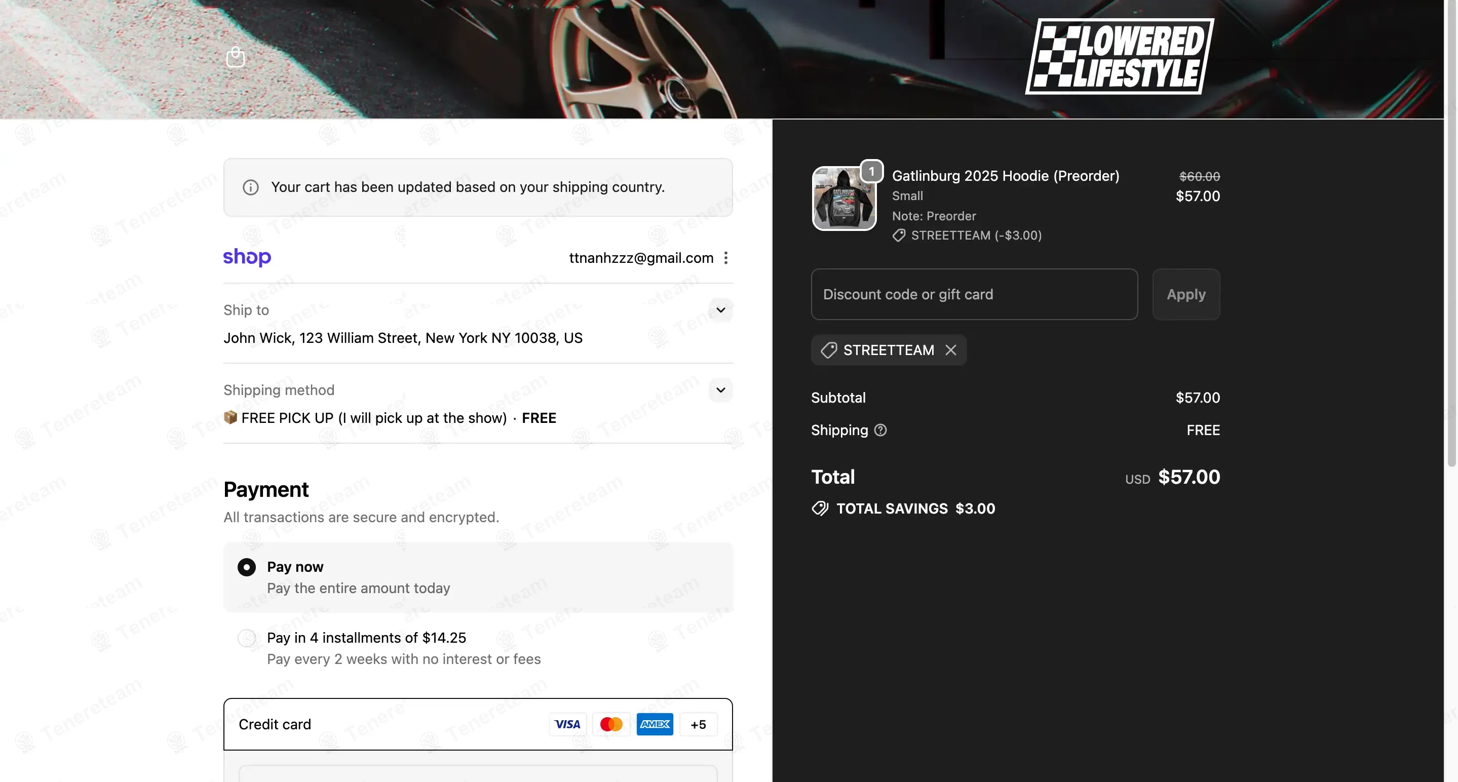 Lowered Lifestyle coupon code: 10% off with STREETTEAM. Tested and valid as 8 months ago.