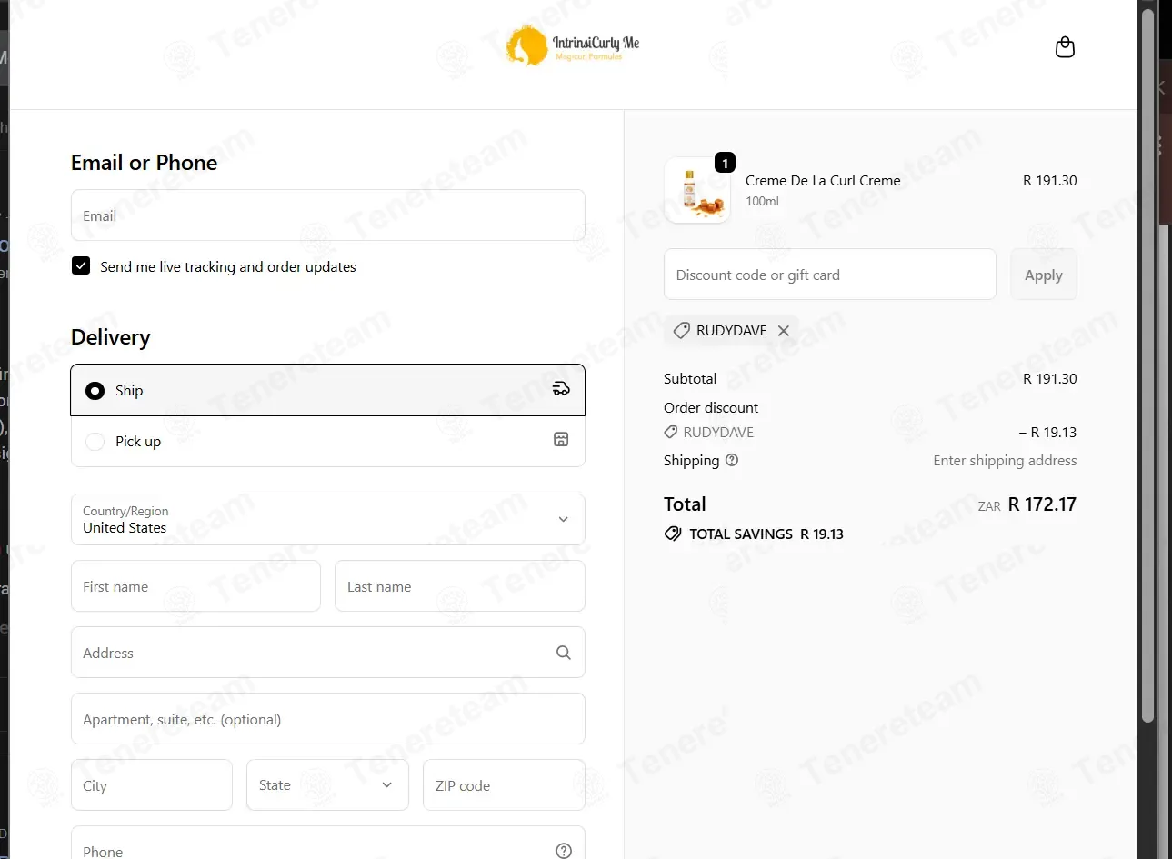 IntrinsiCurly Me coupon code: 10% off with RUDYDAVE. Tested and valid as 3 weeks ago.