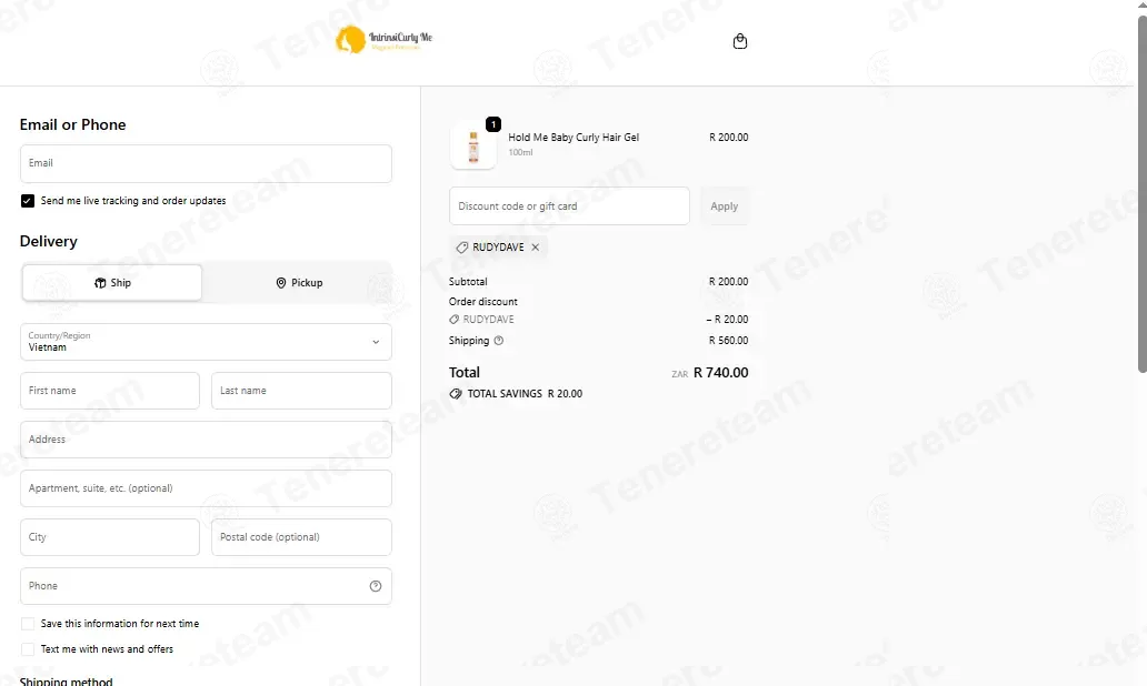 IntrinsiCurly Me coupon code: 10% off with RUDYDAVE. Tested and valid as 3 weeks ago.