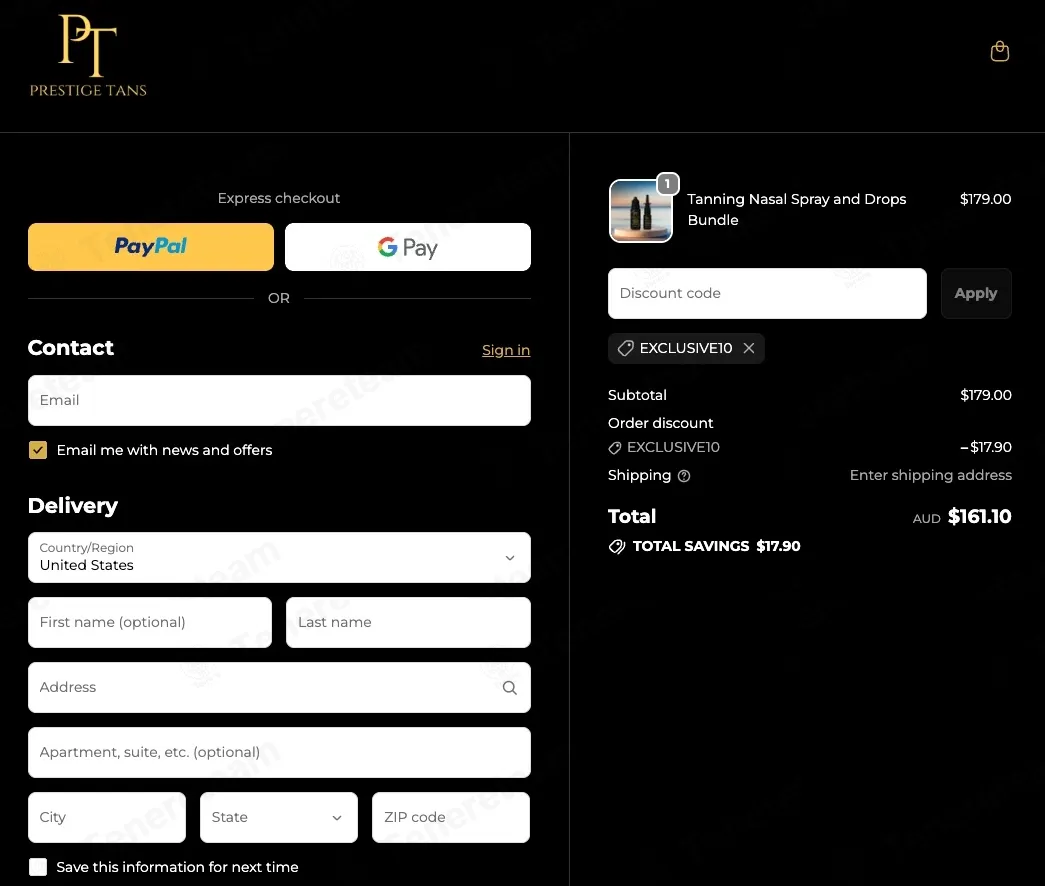 75% OFF Prestige Tans Coupon Codes - May 2026 Promo Codes