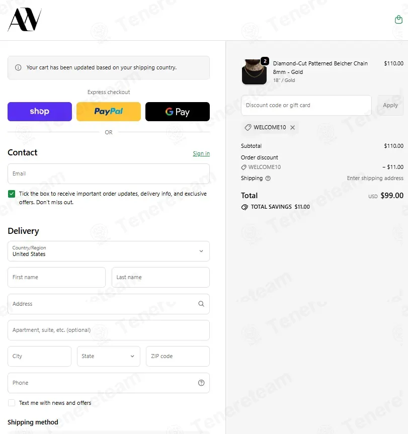 All Wear Jewellery coupon code: 10% off with WELCOME10. Tested and valid as 9 months ago.