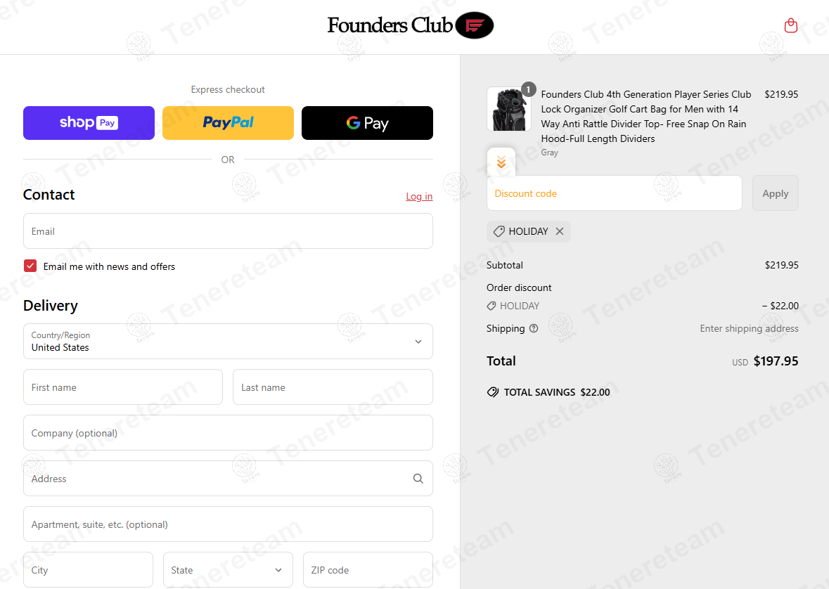 Founders Club coupon code: 10% off with HOLIDAY. Tested and valid as 1 year ago.