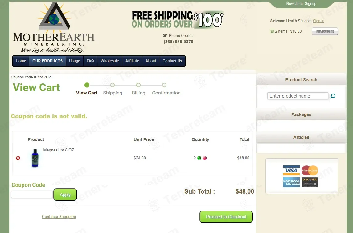 Mother Earth Mineral coupon code: $5 off with AWESOME. Tested and valid as 3 weeks ago.