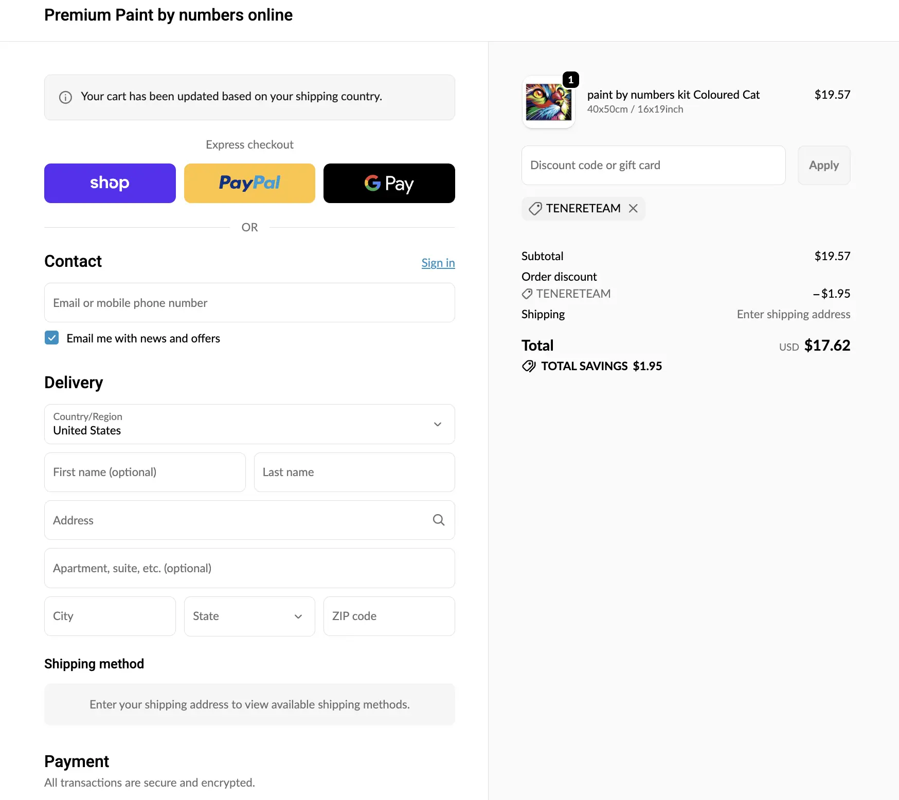 Paint by Numbers Online coupon code - tested and valid (1 hour ago)