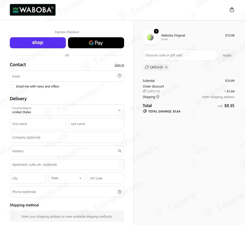 Waboba coupon code: 15% off with CATCH15. Tested and valid as 1 month ago.