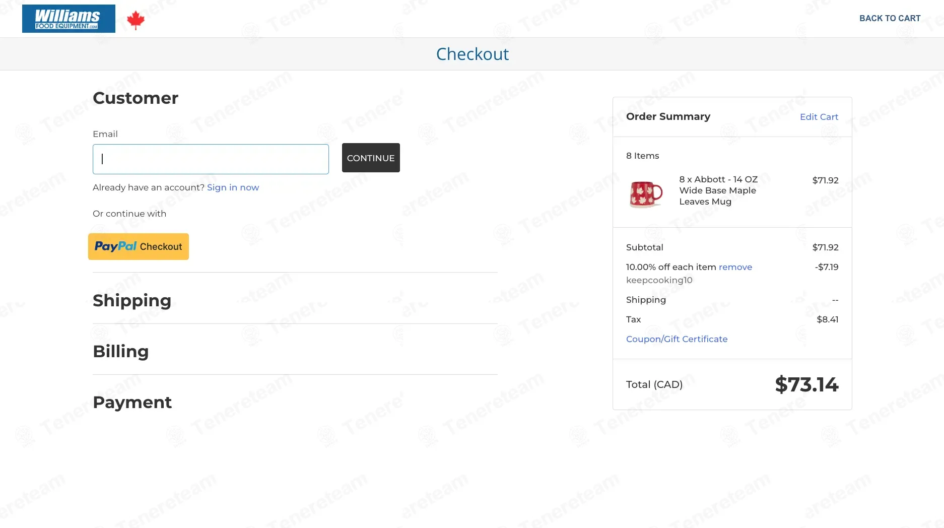 Williams Food Equipment coupon code: 10% off with KEEPCOOKING10. Tested and valid as 6 months ago.