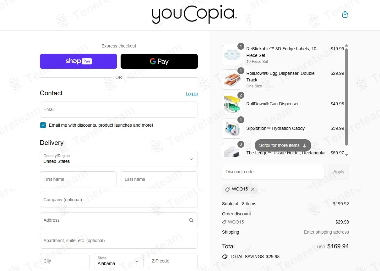 YouCopia coupon code: 15% off with WOO15. Tested and valid as 1 year ago.