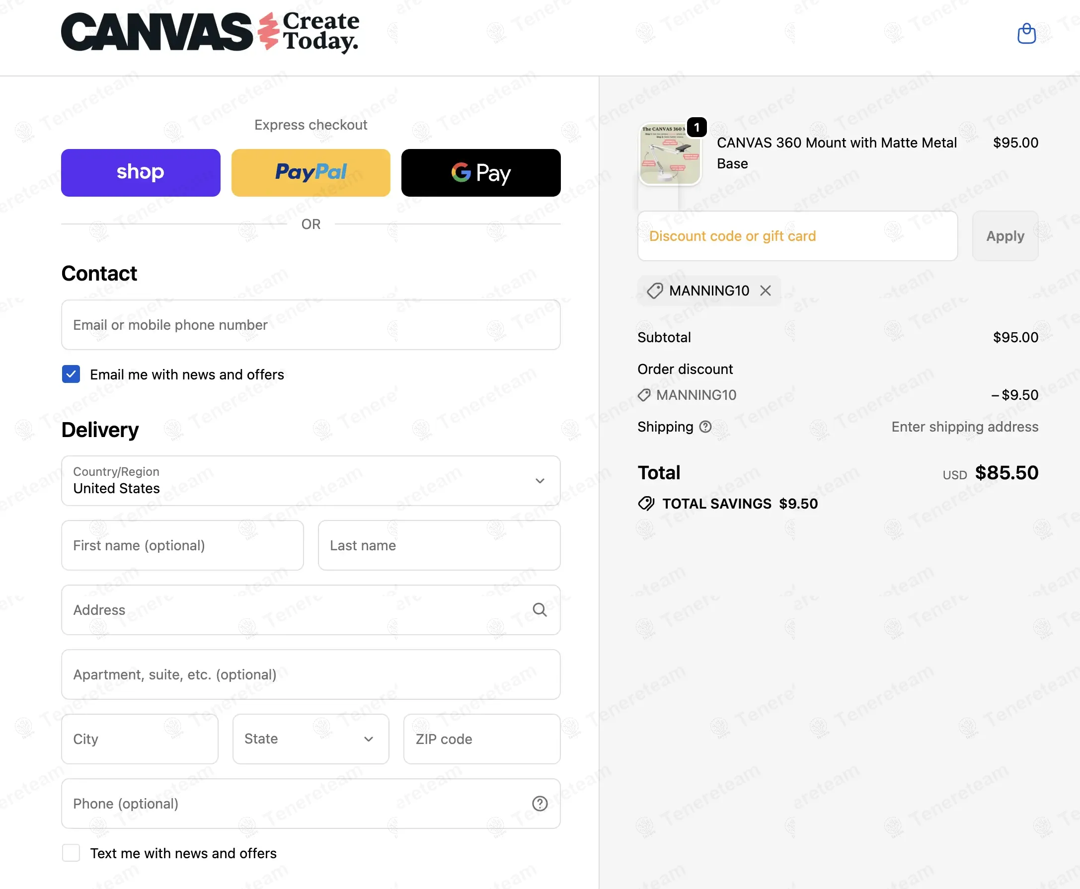 Canvas Lamp coupon code: 10% off with MANNING10. Tested and valid as 8 months ago.