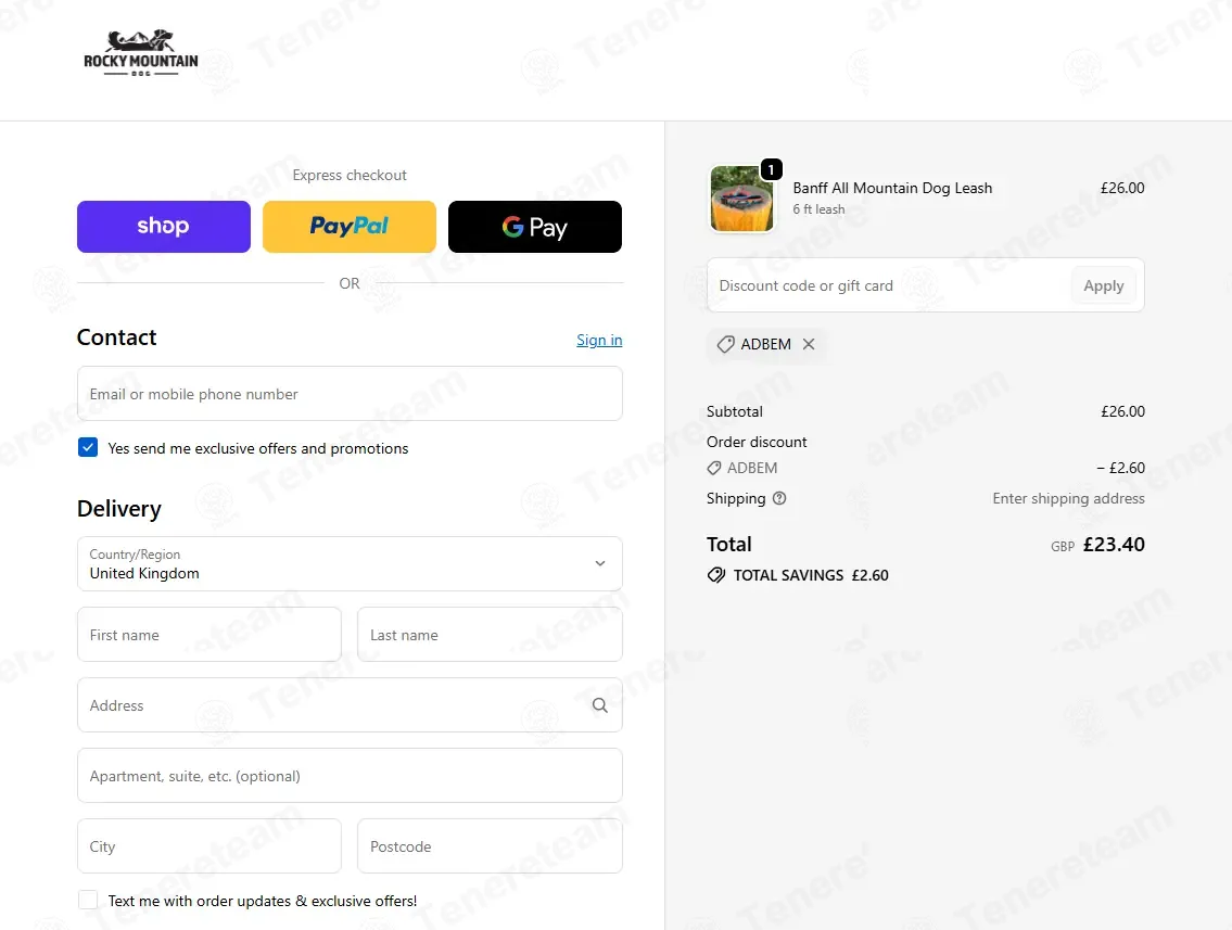 Rocky Mountain Dog coupon code: 10% off with ADBEM. Tested and valid as 1 month ago.