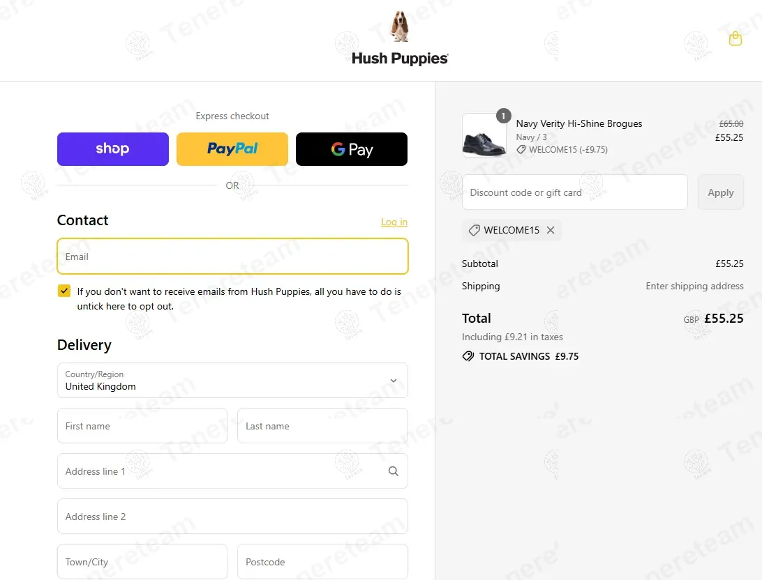 Hush Puppies UK coupon code: 15% off with WELCOME15. Tested and valid as 9 months ago.