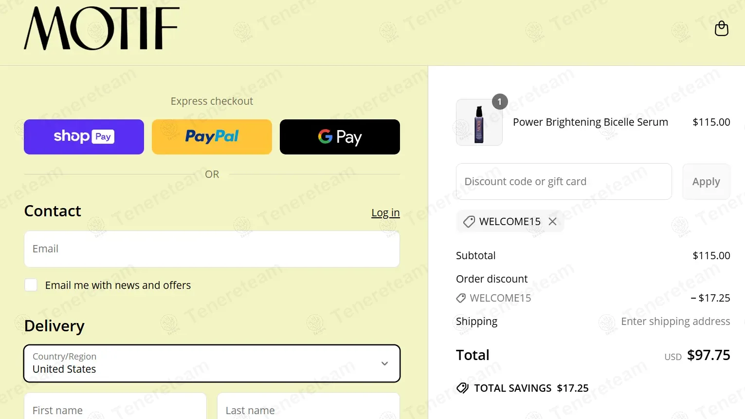 Motif Beauty coupon code: 15% off with WELCOME15. Tested and valid as 1 year ago.