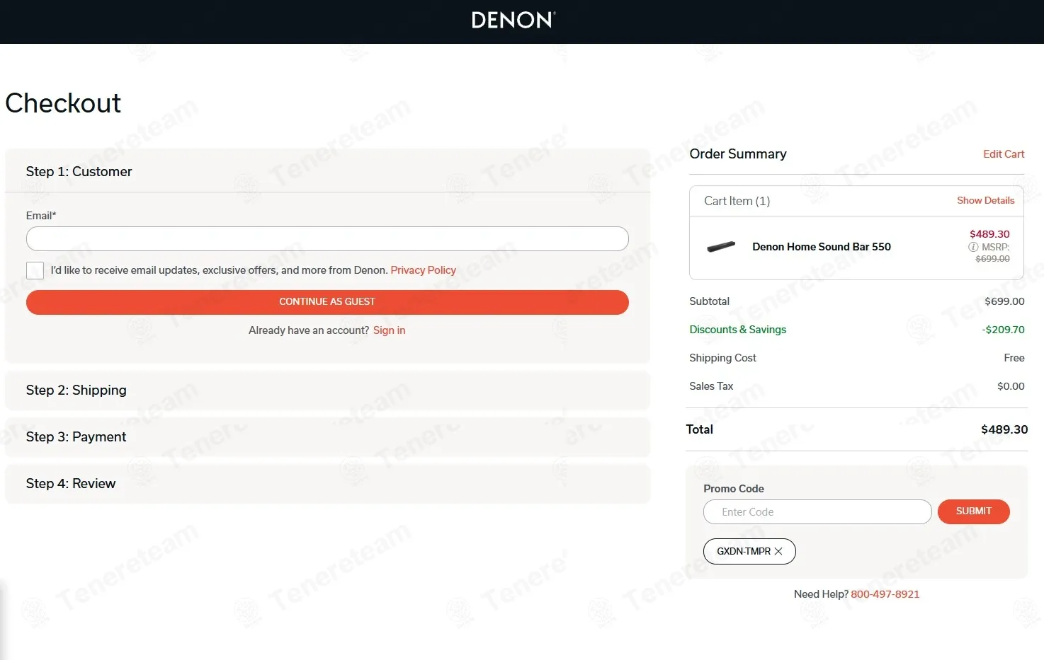 Denon coupon code: 30% off with GXDN-TMPR. Tested and valid as 2 months ago.